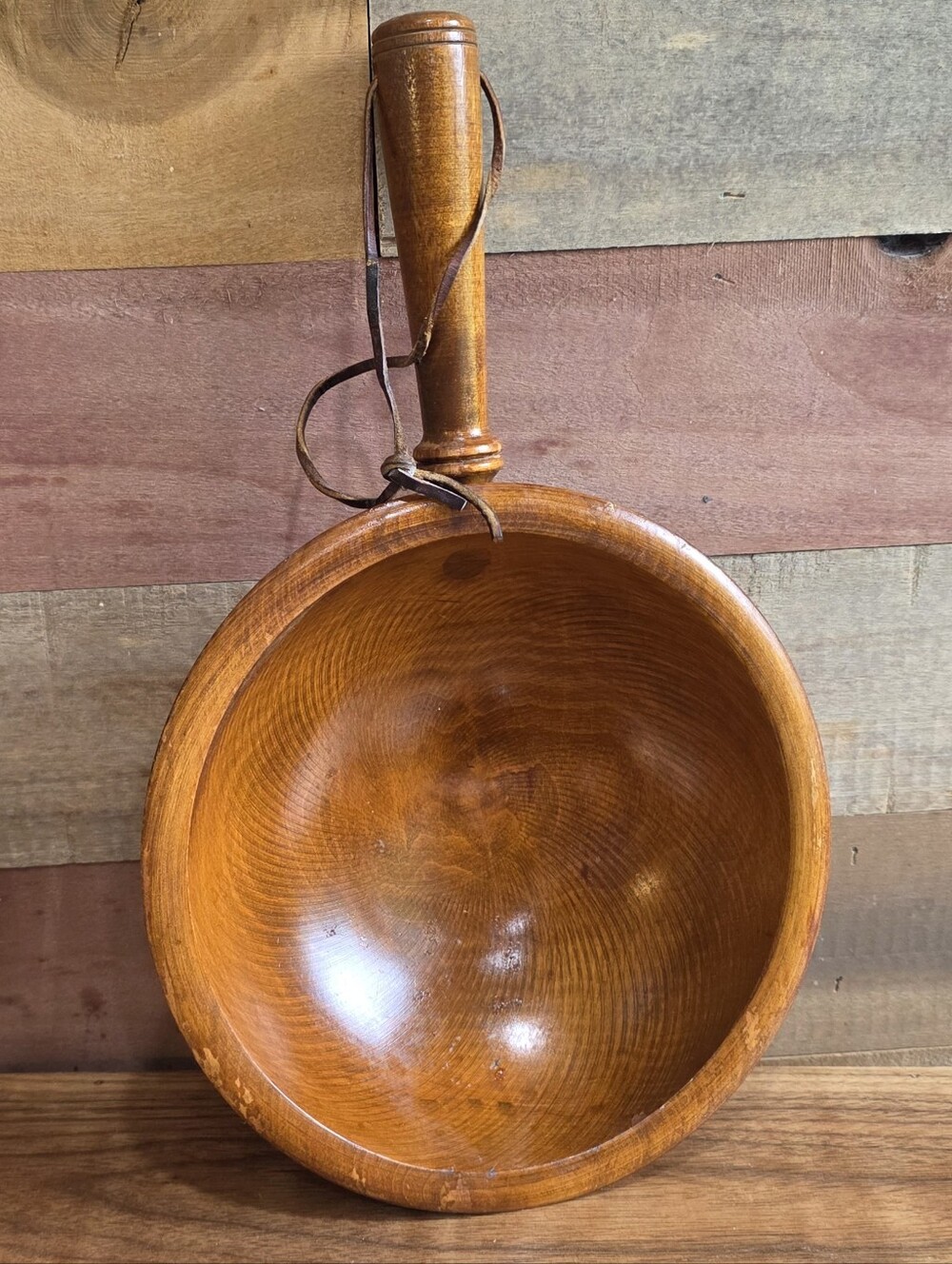 Handcrafted Farmhouse Wooden Serving Bowl